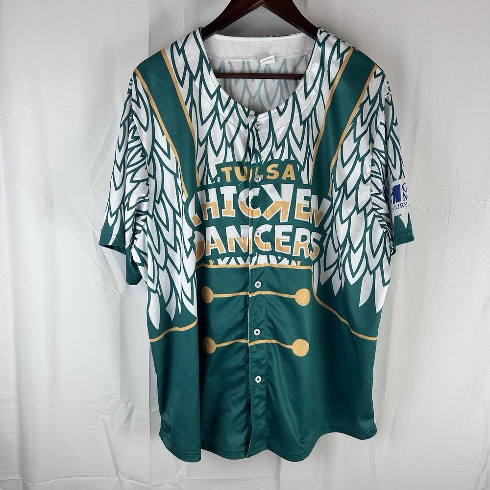 Tulsa Drillers 2025 Chicken Dancers‎ Button Jersey Size XL Oktoberfest